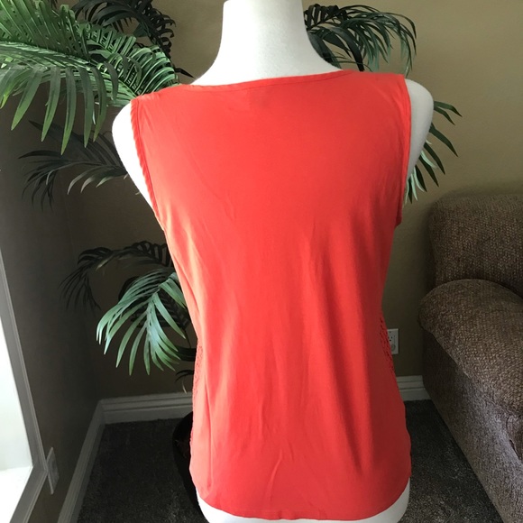 Ann Taylor orange sleeveless lined top - Picture 6 of 6